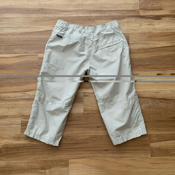 Columbia Womens Beige Cotton Nylon Capris Pants Size 14 Snap Outdoor Hiking - Picture 3 of 7